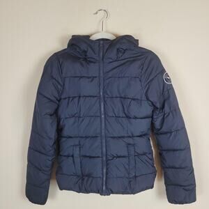 Abercrombie & Fitch Kids Dark Blue Hooded Puffer